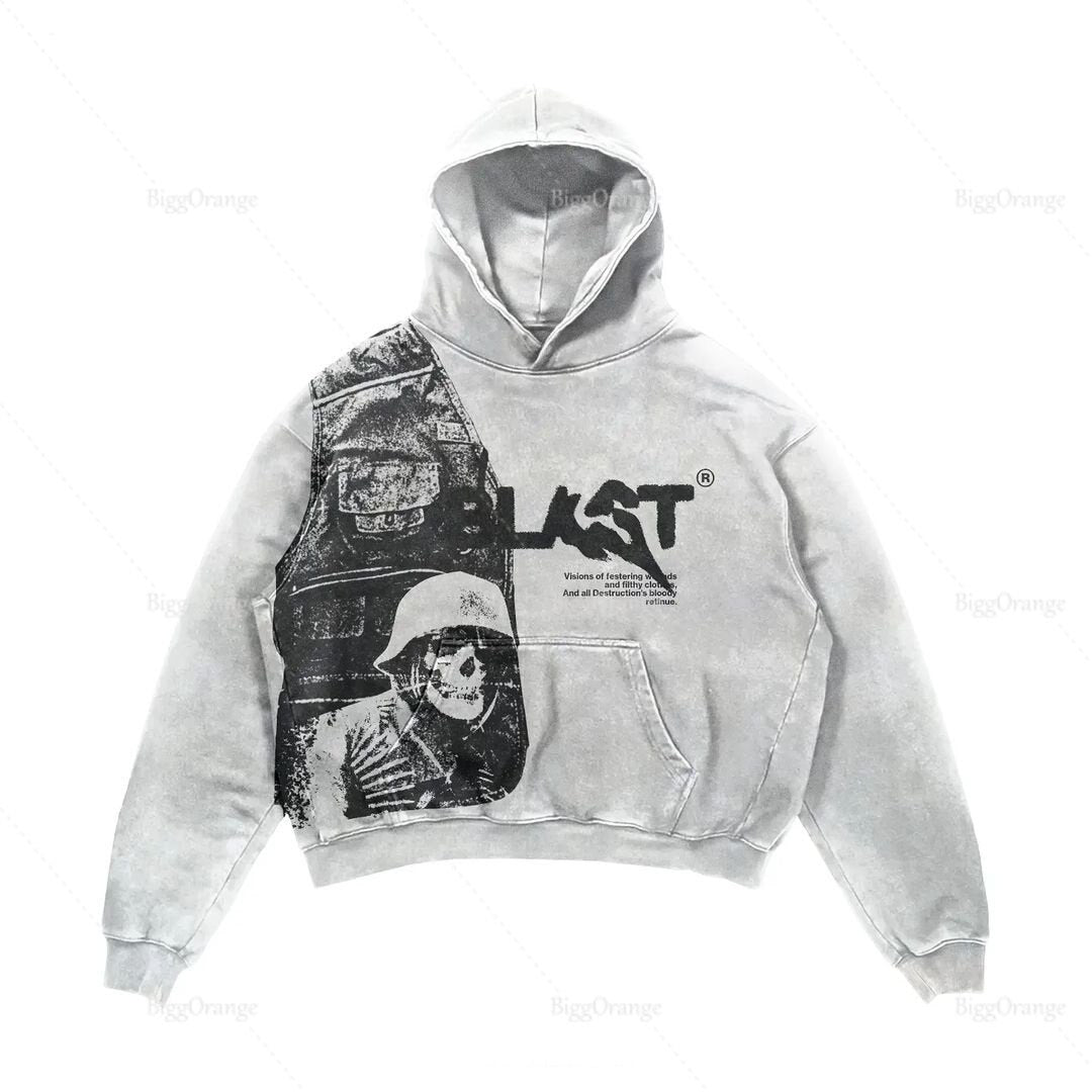2022 Coats Streetwear Gothic Casual Alphabet Blast Print Pattern Men