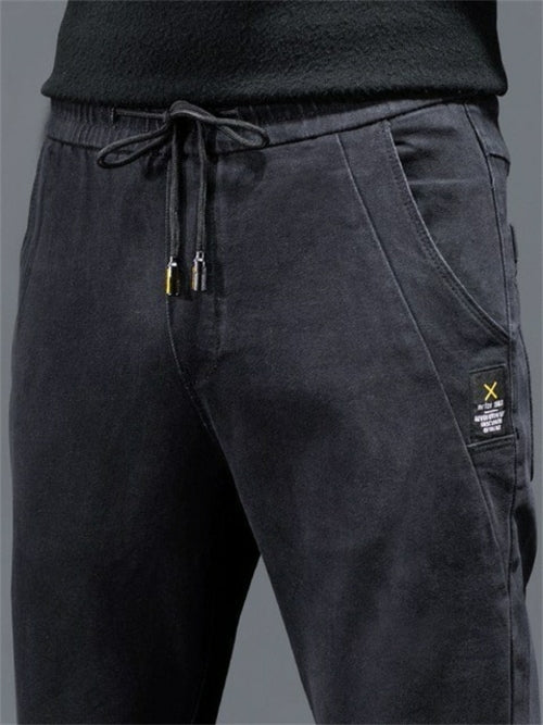 2022 New Hip Hop Harem Jeans Pants Men Loose Joggers Denim Casual