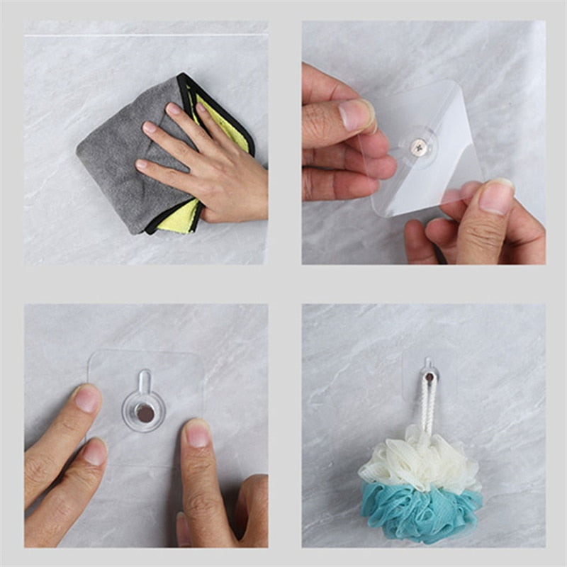 6Pcs PVC Strong Adhesive Nails Wall Poster Seamless Wall Hook