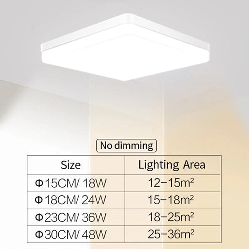 IRALAN Square LED Ceiling Light Bedroom Corridor Toilet Lighting