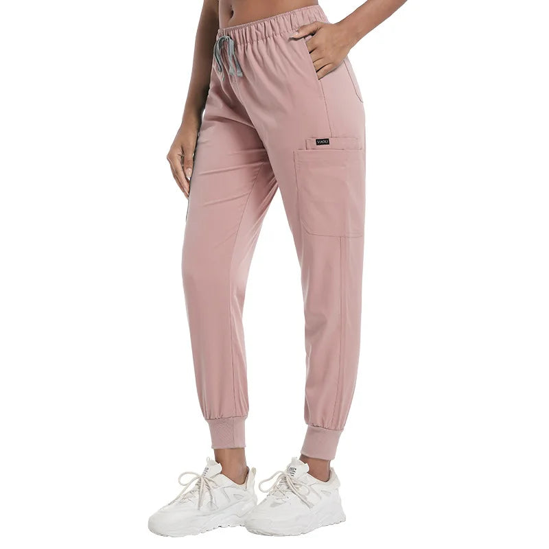 New Jogger Women Men Medical Scrub Work Bottoms Unisex Stretch Beauty