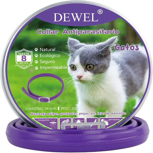 DEWEL Anti Flea Dogs Collar 8 Months Effective Protection Natural Safe