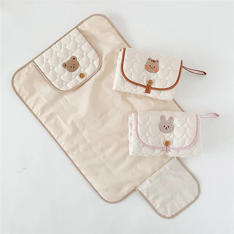 Infant foldable diaper changer, waterproof pad, newborn supplies,