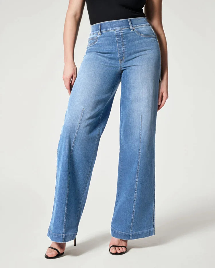 2023 Hot Sale Women's High Stretch Elastic Waist Jeans Fashion Mid