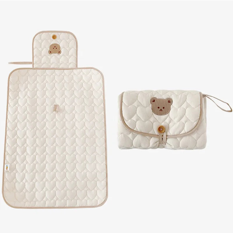 Infant foldable diaper changer, waterproof pad, newborn supplies,