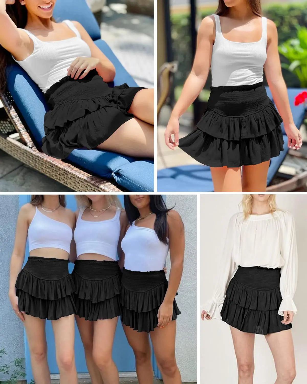 Mia Muse Women's Skirts All Season Daily Basic Plain High Waist
