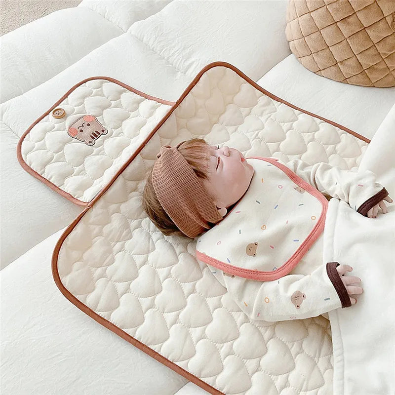 Infant foldable diaper changer, waterproof pad, newborn supplies,