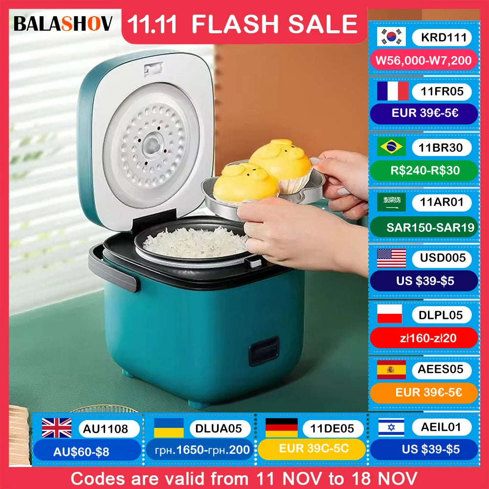Mini Rice Cooker Automatic Household Kitchen Electric Cooking machine