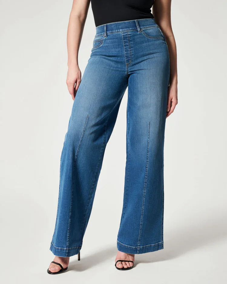 2023 Hot Sale Women's High Stretch Elastic Waist Jeans Fashion Mid