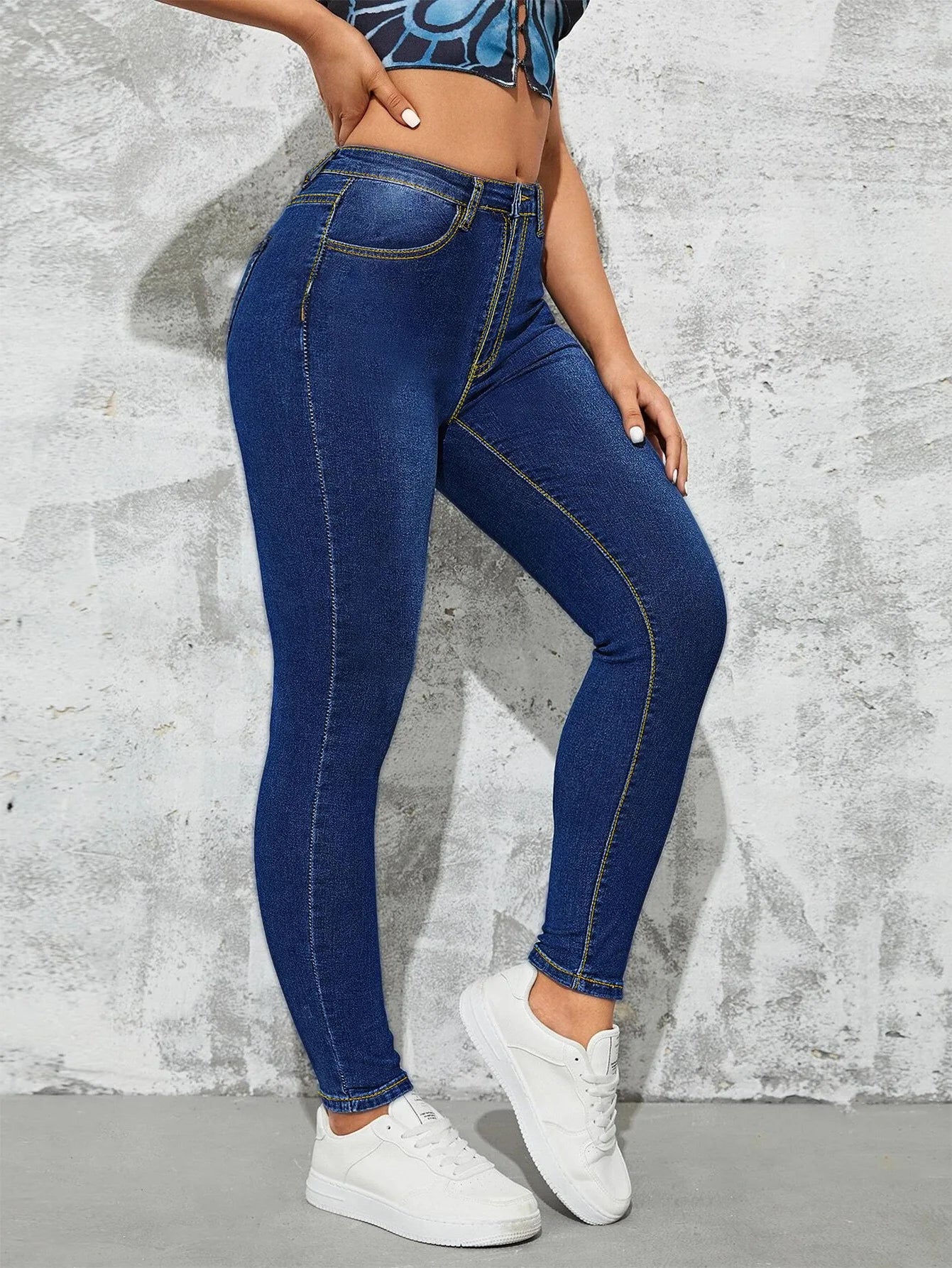 2023 Fall New High Waist Slim Fit Jeans For Women Fashion Stretch