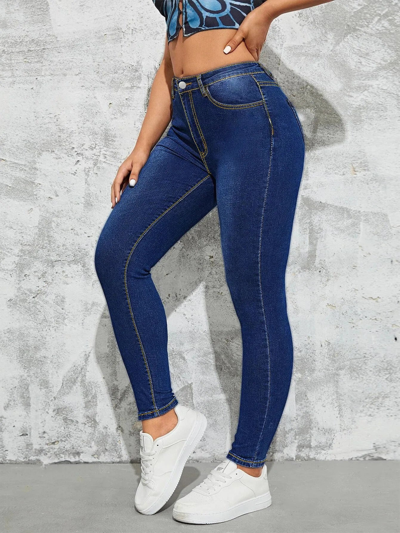 2023 Fall New High Waist Slim Fit Jeans For Women Fashion Stretch