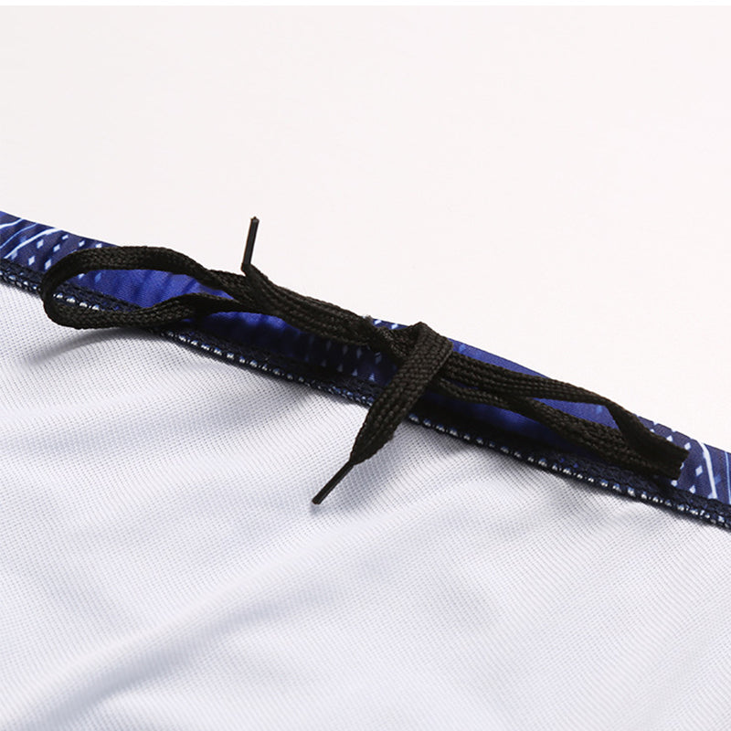 Breathable Swimsuit Men 2021 Print Bathing Beach Wear Surf Low Waist