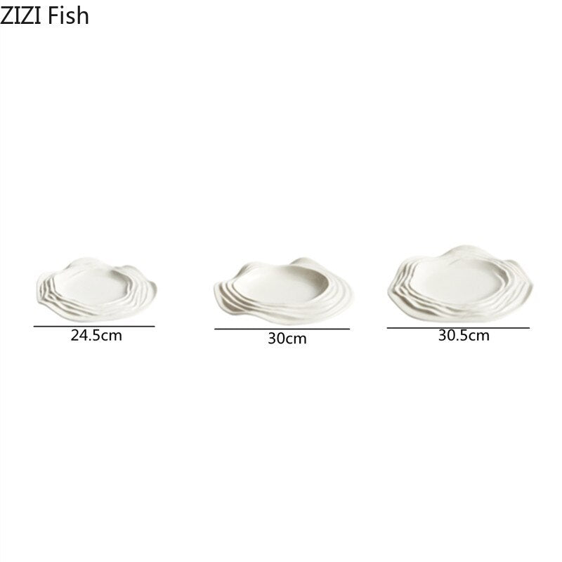 Creative Folding Plate Restaurant Gourmet Decoration Serving Tray