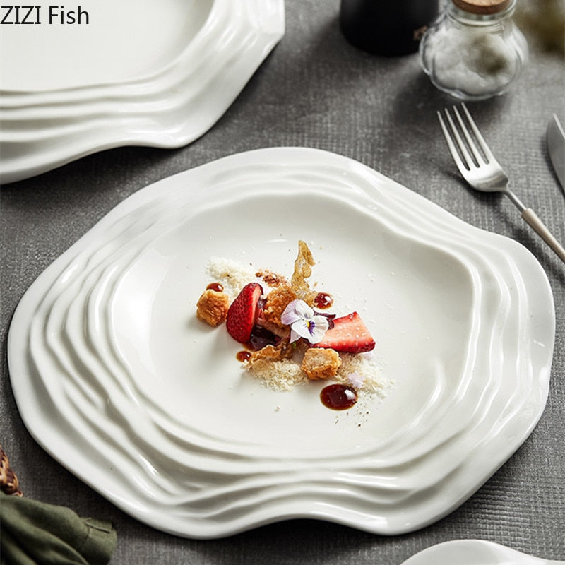 Creative Folding Plate Restaurant Gourmet Decoration Serving Tray