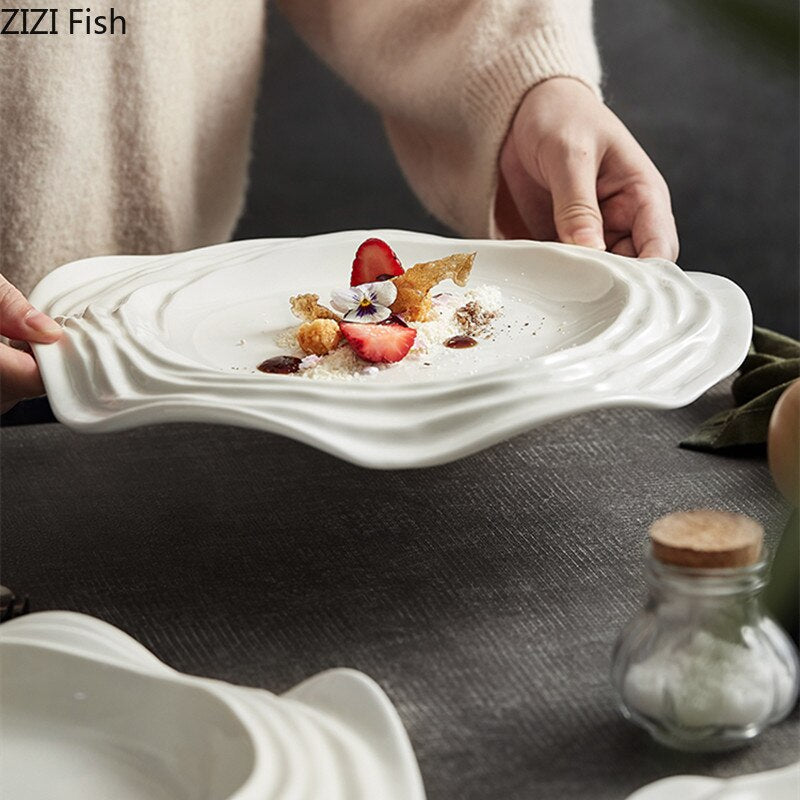 Creative Folding Plate Restaurant Gourmet Decoration Serving Tray
