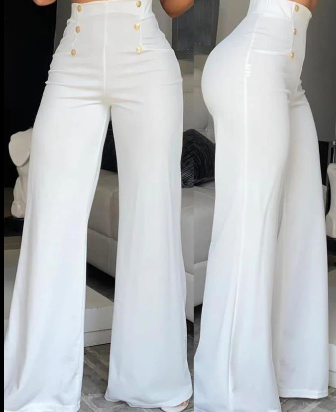 Elegant High Waist Wide Leg Bootcut Pants 2023 Summer European &