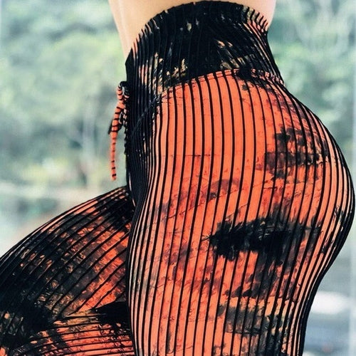 Fccexio Summer New Style Digital Printing Women's Tie-dye Leggings