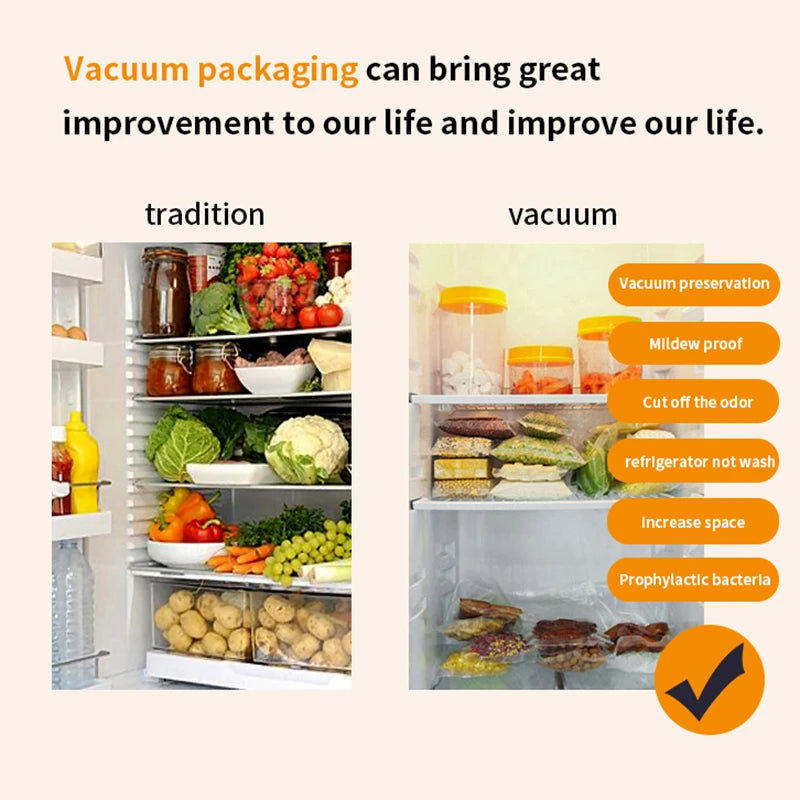 saengQ Kitchen Vacuum Bags for Food Vacuum Sealer Packing Machine Food