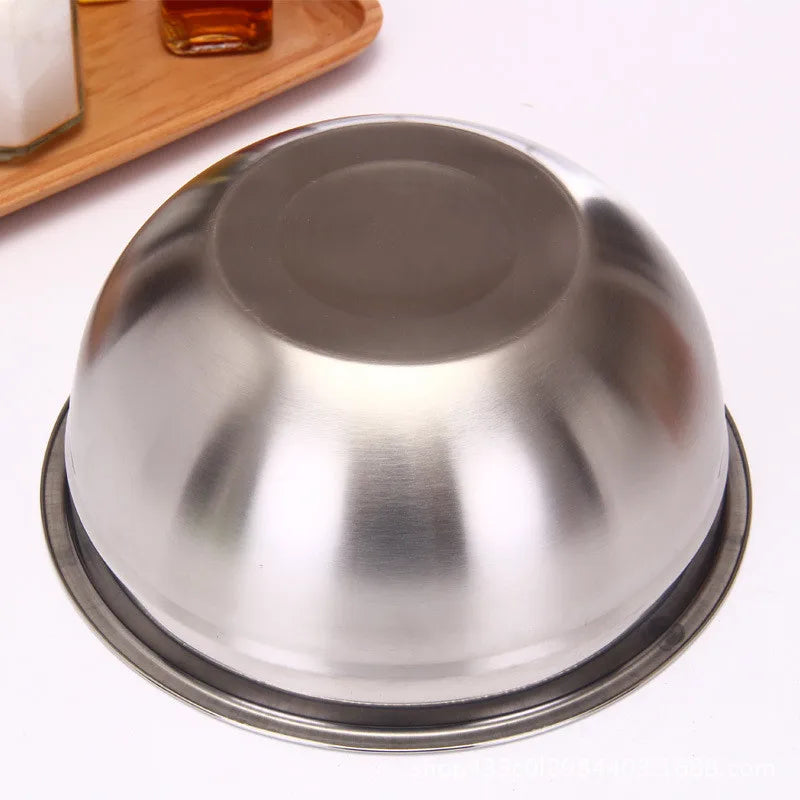 Stainless Steel Salad Mixing Bowl with Lid Fruit Vegetable Dough Basin