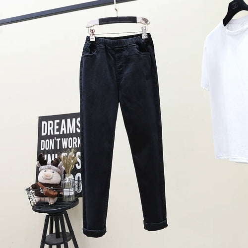 S-6XL High Stretch Skinny Jeans Sexy Clothes Women Mom Denim Pants