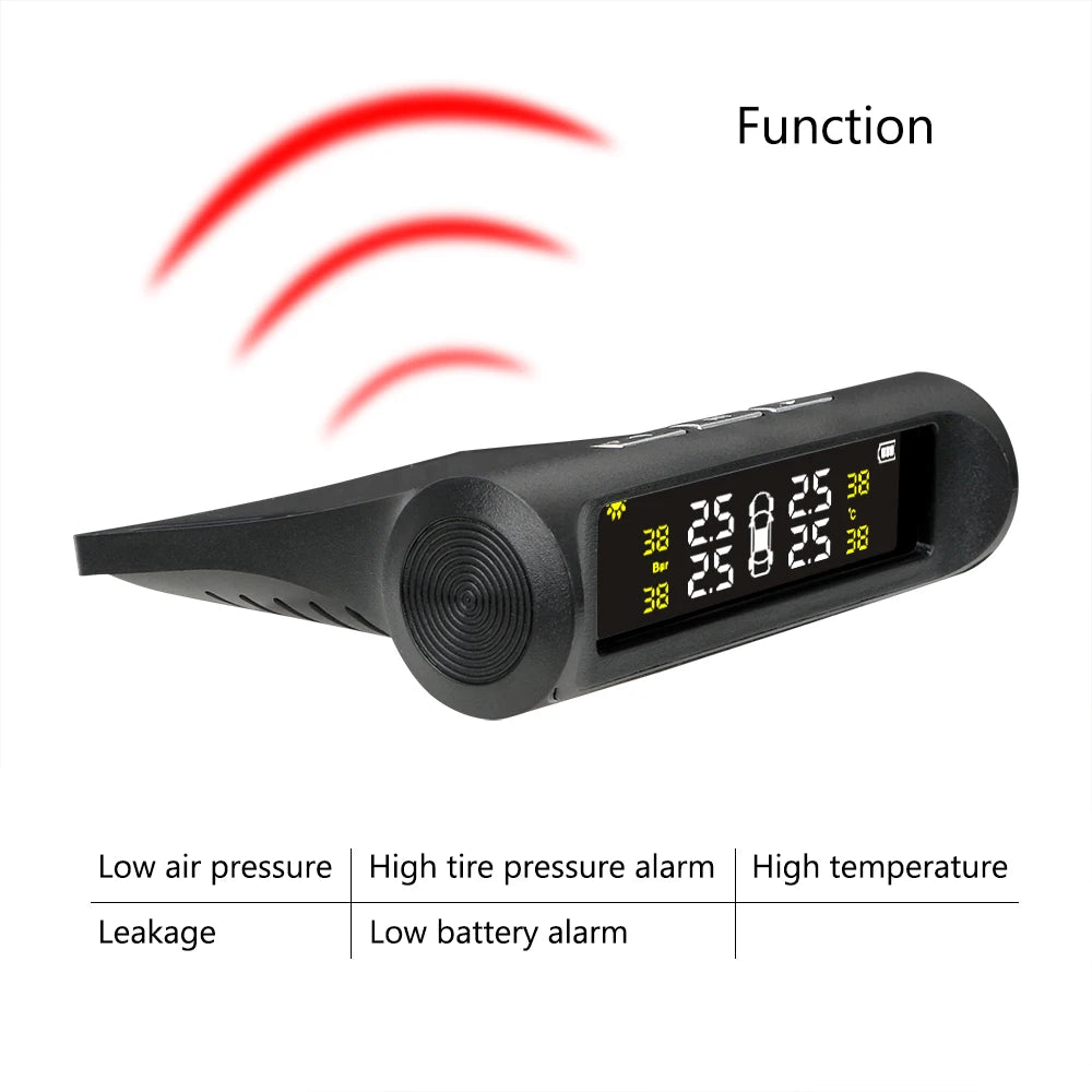4 Sensors Car TPMS Tyre Pressure Monitoring System Solar Powered