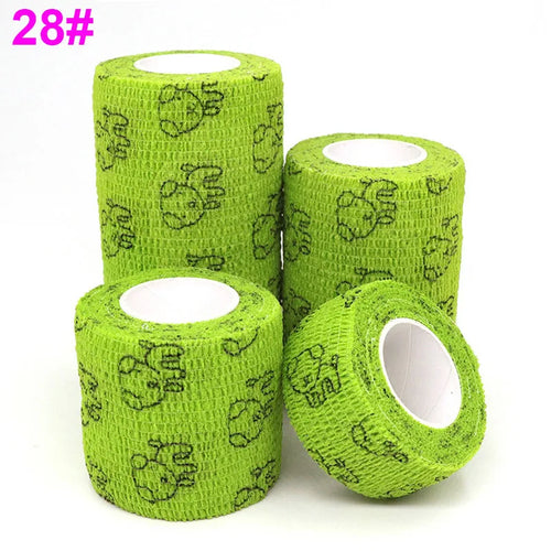COYOCO Printed Self Elastic Adhesive Athletic Tape Wraps 2.5cm Sports