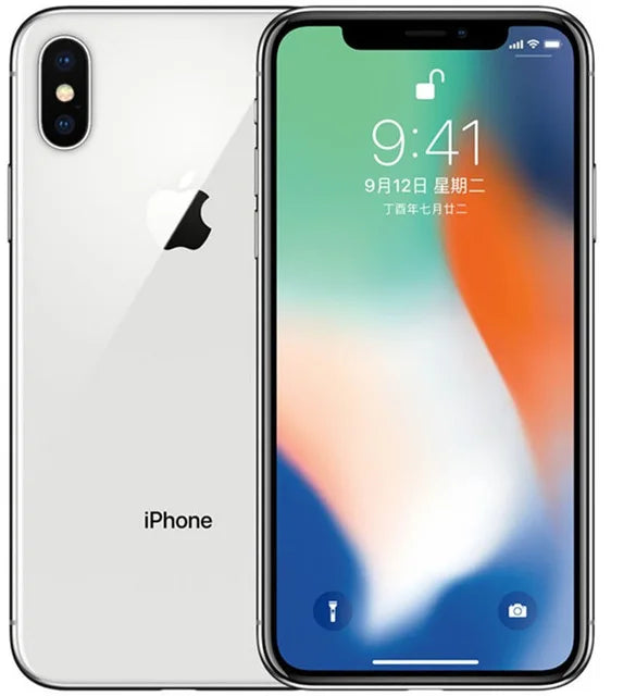 Original Refurbished Unlock Apple iPhone X Face ID 64GB/256GB ROM iOS A11 5.8" 3GB RAM 12MP Hexa Core Dual Camera 4G LTE USED Mobile Phone