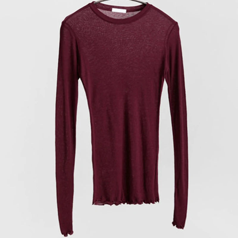High Quality Plain T Shirt Women Cotton Elastic Basic T-shirts Female