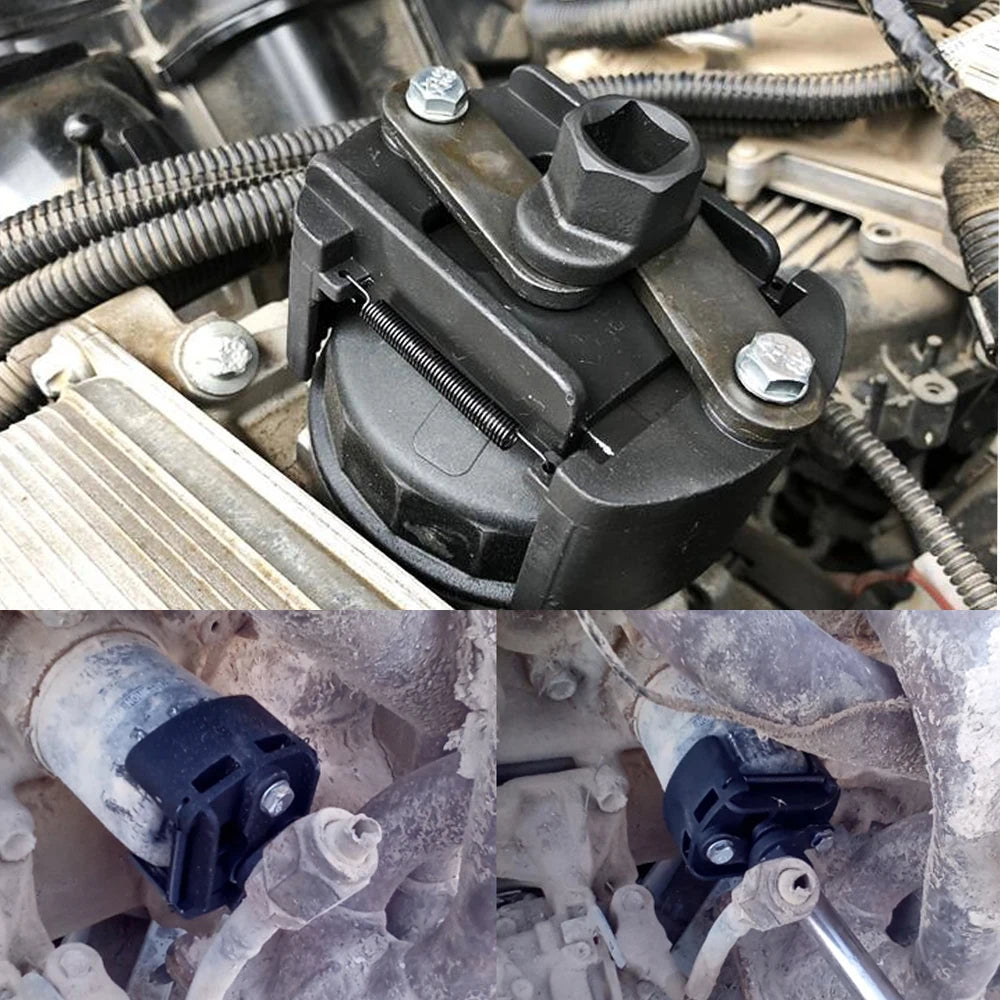 60-105mm Car Oil Filter Wrench Fuel Filter Removal Cast Steel Spanner