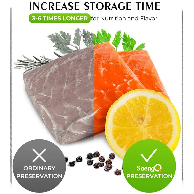 saengQ Vacuum Sealer bags Food Vacuum Bags Sous Vide Storage Bags For
