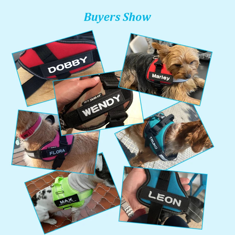 2 PCS PU Personalized Dog ID TagS Dog K9 Harness Collar Label Sticker