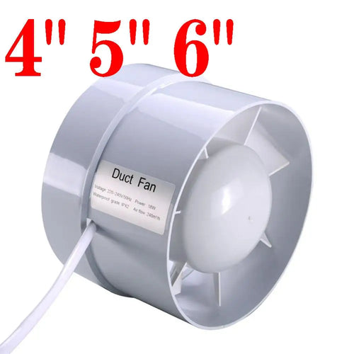 4/5/6 inch 220V Silent Ventilation Air Vents Ventilator Extractor