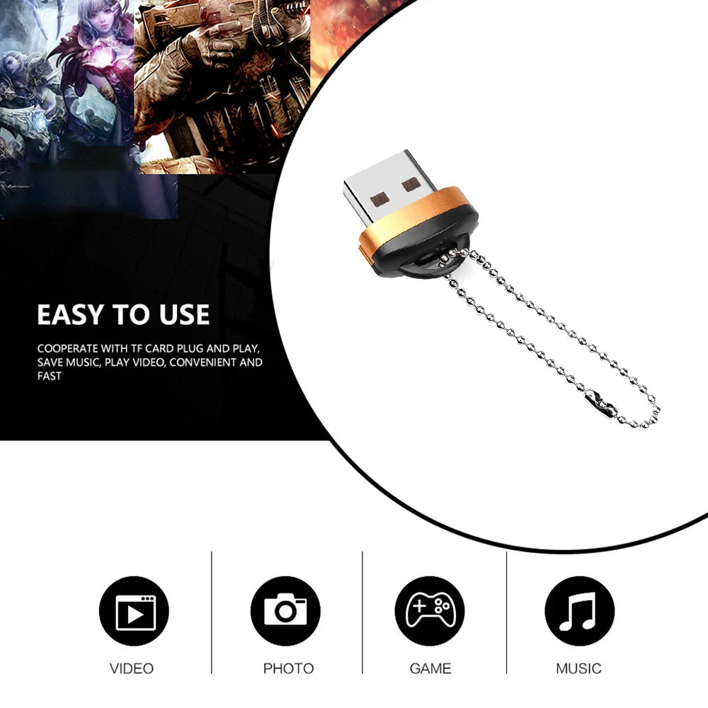 USB Micro SD/TF Card Reader USB 2.0 Mini Mobile Phone Memory Card