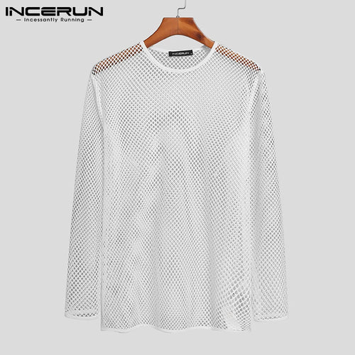 Tops 2023 Summer Fashion New Men's Undershirt O-neck Tees Long Sleeved