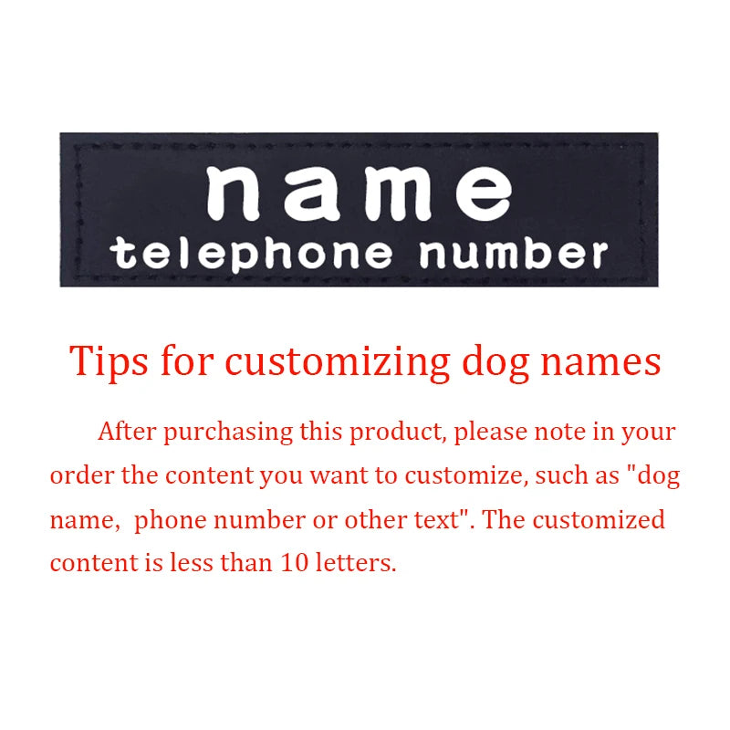 2 PCS PU Personalized Dog ID TagS Dog K9 Harness Collar Label Sticker