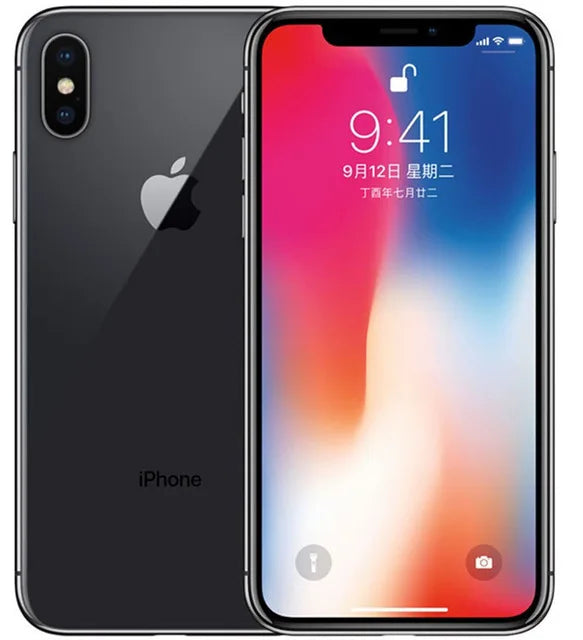 Original Refurbished Unlock Apple iPhone X Face ID 64GB/256GB ROM iOS A11 5.8" 3GB RAM 12MP Hexa Core Dual Camera 4G LTE USED Mobile Phone