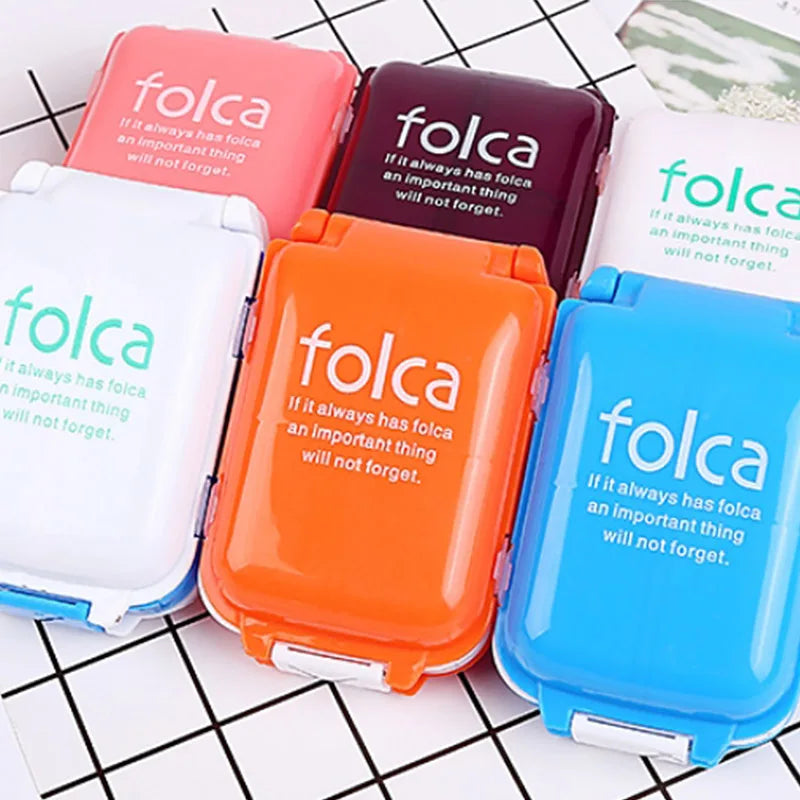 Folding Pill Case Medicine Drug Pills organizer storage Boxs Portable