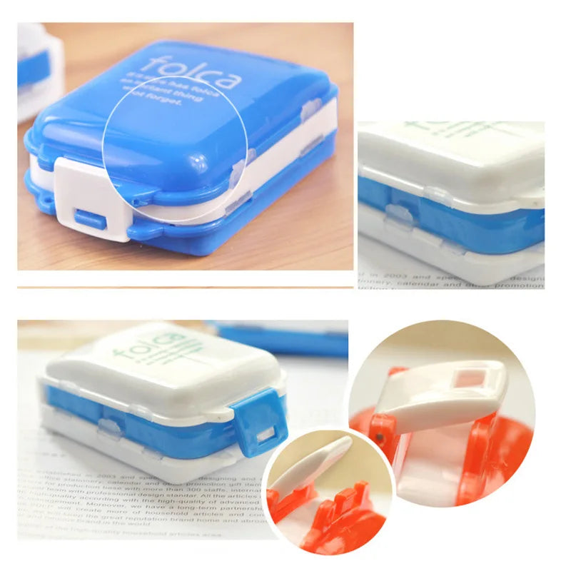 Folding Pill Case Medicine Drug Pills organizer storage Boxs Portable