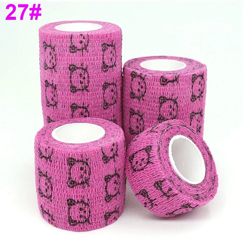 COYOCO Printed Self Elastic Adhesive Athletic Tape Wraps 2.5cm Sports