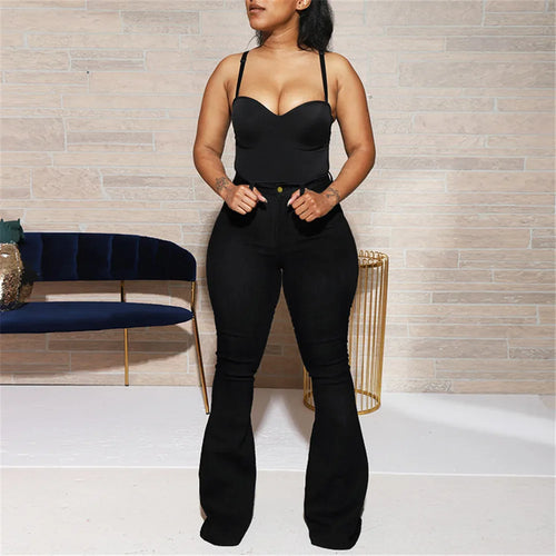 2025 New High Waist Flare Jeans For Women Casual Skinny Lifting Hips