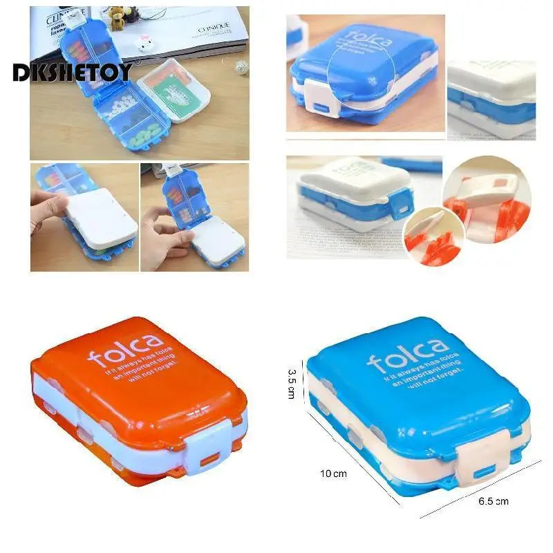 Pocket Pill case Folding Multi-layer Medicine Pills Storage cases