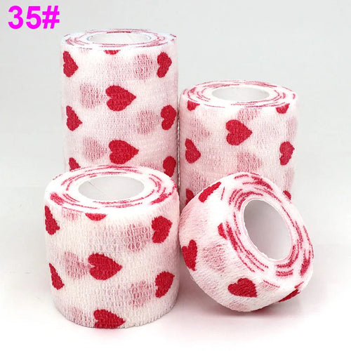 COYOCO Printed Self Elastic Adhesive Athletic Tape Wraps 2.5cm Sports