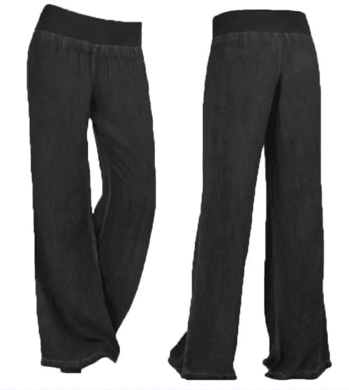 Plus Size S-5XL comfortable loose wide leg Imitation denim pants