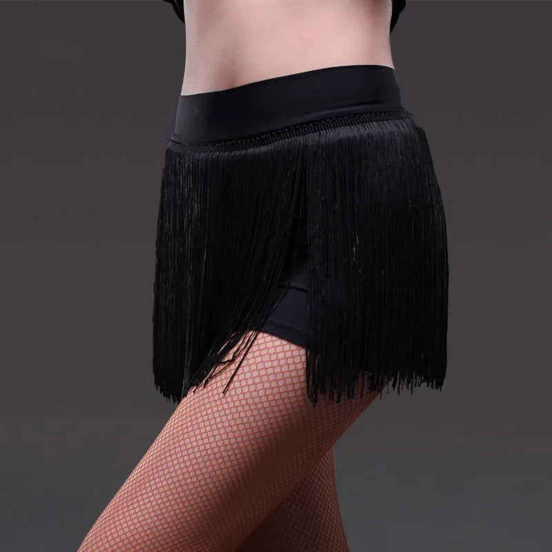 New Lady Latin Dance Skirt For Womens black tassel Styles Latin Dance
