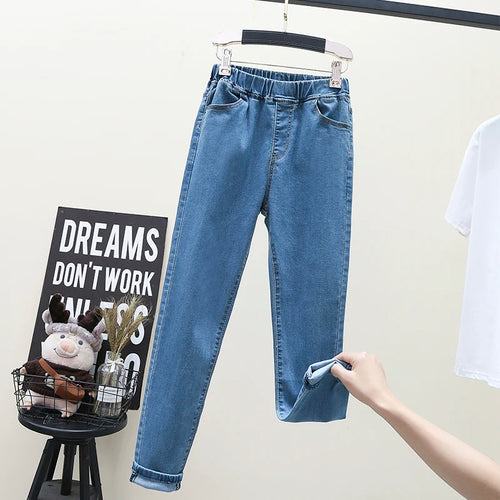 S-6XL High Stretch Skinny Jeans Sexy Clothes Women Mom Denim Pants