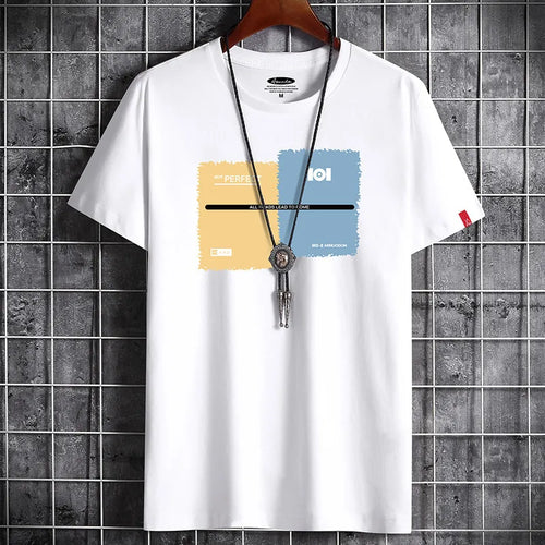 2023 Fashion Summer for Men Clothing Anime T Shirt White Oversized