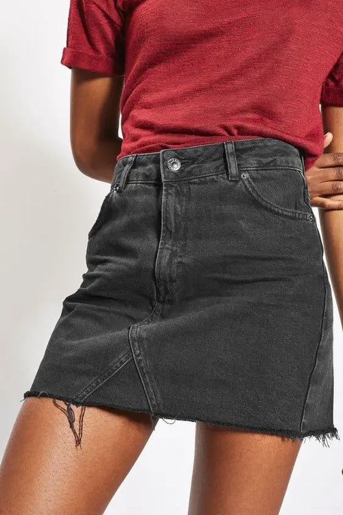 2021 New Women's Summer Denim Skirt Fashion Sexy Mini Skirt Star Same