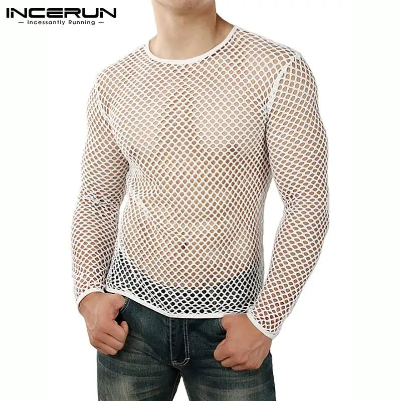 Tops 2023 Summer Fashion New Men's Undershirt O-neck Tees Long Sleeved