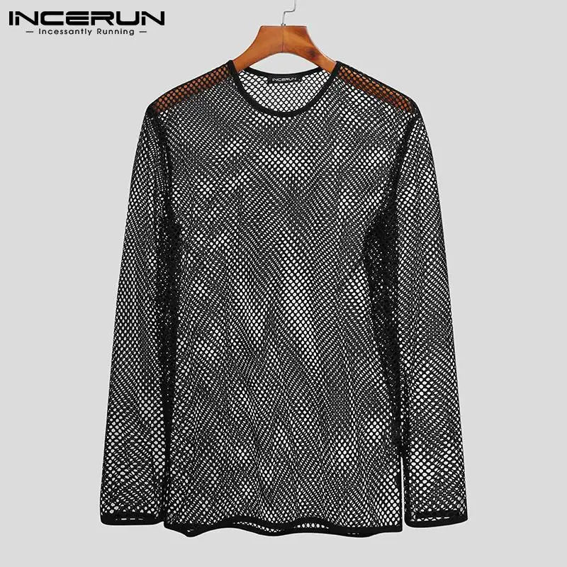 Tops 2023 Summer Fashion New Men's Undershirt O-neck Tees Long Sleeved