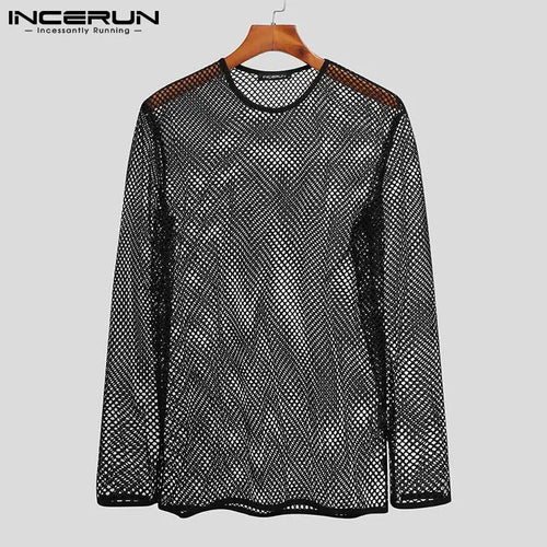 Tops 2023 Summer Fashion New Men's Undershirt O-neck Tees Long Sleeved
